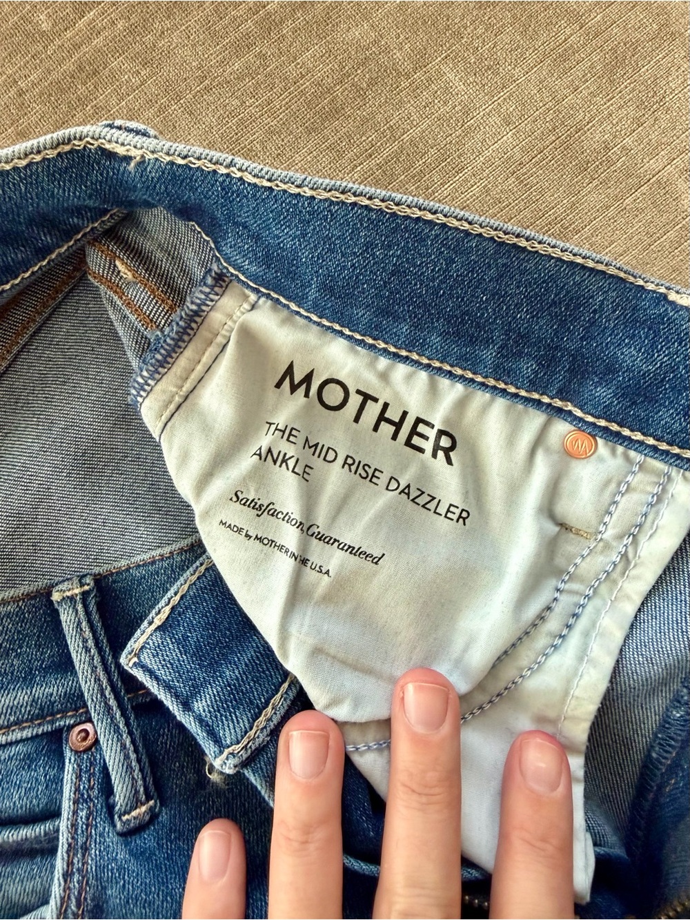 MOTHER Jeans "The Mid Rise Dazzler Ankle" Satisfaction Guaranteed size 28 - Picture 4 of 6